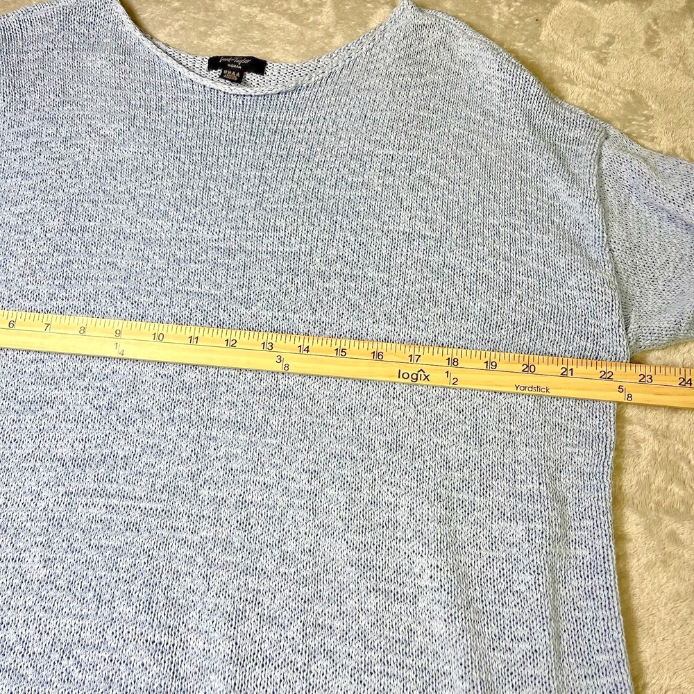 Lord and Taylor Woman's Plus Size 2X Sweater Cotton Blend Blue Coastal Cottage - Picture 8 of 8
